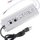 LED Driver 150 Watts 24V DC Low Voltage Transformer Waterproof IP67 LED Power Supply, Adapter with 3-Prong Plug 3.3 Feet Cable for Any 24V DC led Lights, Computer Project, Outdoor Light