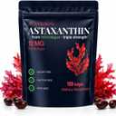 Astaxanthin 12 mg Softgels for Eye, Skin and Antioxidant Support, 120 Count | Microalgae-sourced, oil-based formula with one softgel daily for cellular wellness and a convenient four-month routine. (EXP 02/04/28)