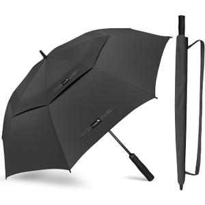ZOMAKE Automatic Open Extra Large Golf Umbrella 51/54/62/68/72 Inch, Double Canopy Vented Windproof Oversize Stick Umbrellas for Rain