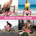Volleyball Knee Pads Pink, Knee Protector Supporter for Girl Lady Women with High Protection Pads,Professional Grade Knee Pads for Running,Tennis,Yoga,Cycline,Gym,Workout Exercise