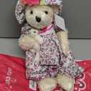 oitscute Teddy Bears Baby Cute Soft Plush Stuffed Animal Toy for Girl Women 16" (Red Flower)