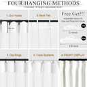 YZ HOME White Linen 100% Blackout Pinch Pleated Curtains 108 Inches Long 2 Pages for Living Room Back Tab Thermal Insulated Black Out Drapes Living Room High Ceiling Length 9 Ft