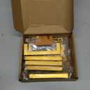 goldenwarm Gold Cabinet Pulls Brushed Brass Drawer Pulls 10 Pack - LSJ12GD102 Gold 4inch Kitchen Cabinet Handles Square Bar Pulls Antique Brass Bathroom Cabinet Hardware 4" Hole Spacing