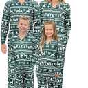 PATPAT Family Christmas Pajamas Matching Sets, Button-Down Pjs Includes Buffalo Plaid Socks Cozy Pajamas for Family XL
