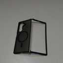 Magnetic for Samsung Galaxy Z Fold 7 Case [Compatible with MagSafe] Slim Translucent Matte Hard Back Cover & Soft Bumper, Fold7 Silicone Shockproof Phone Case, Black