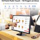 Touchscreen Monitor 19 Inch, 10-Point Multi Touch Screen Monitor 1440900 HD Display with HDMI VGA AV BNC USB Ports, VESA, Build-in Speakers for POS, Office, and Industrial Use