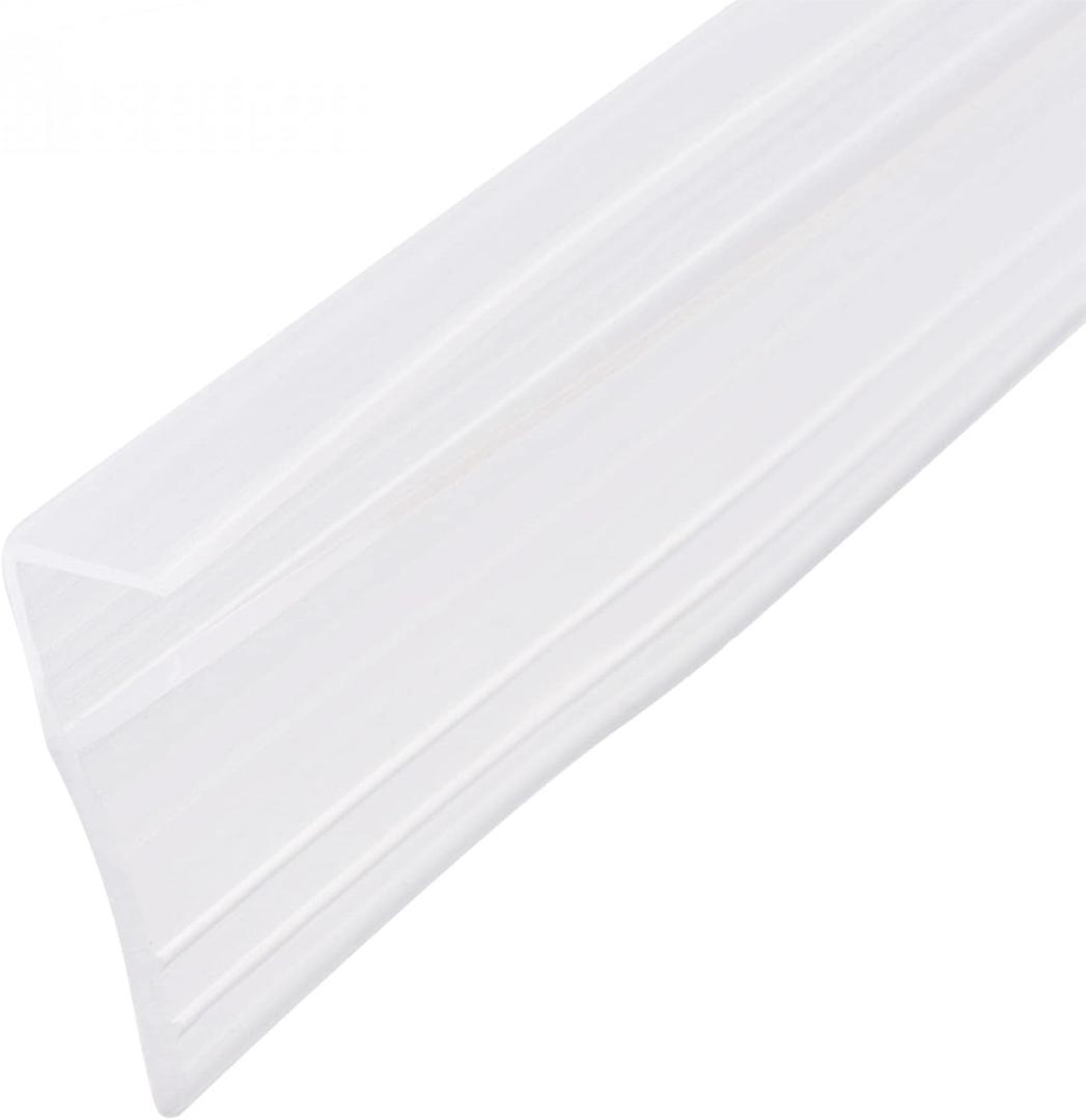 uxcell Frameless Glass Shower Door Sweep - Door Side Seal Strip F-Type with 3/4-Inch(20mm) Drip Rail - 3/8-Inch(10mm) Glass x 78.74-Inch(2000mm) Length (3/4"x3/8"x78.74")