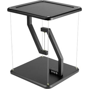 VIVO Anti-Gravity 12 inch Tabletop Speaker Stand, Floating Modern Speaker Holder, Audio Platform, Tensegrity Display Shelf for Home, 15 inches High, Black, STAND-TEN01B