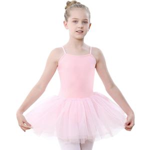 Stelle Toddler Ballet Outfit for Girls Sleeveless Gymnastics Dance Leotard | Camisole Leotards for Girls with Skirt, Spaghetti Strap, Soft Stretch Fabric, Dance Studio, Gymnastics, Outdoor Daily Wear