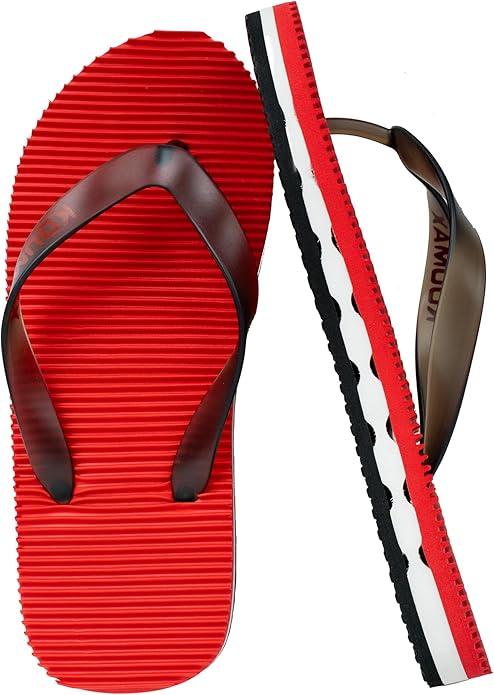 KOUMAX Womens Men Casual Flip Flops with Massage Comfortable Arch Support Yoga Mat Summer Beach Walking Thong Cushion Sandals Lightweight Flats Non-Slip Shoes Indoor Outdoor (Adult, Men, 8, Numeric Range, US Footwear Size System, 8.5, Wide)