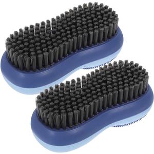 2pcs Laundry Brush for Stains Straw Cleaner Fine Bristle Brush for Cleaning and Scrubbing for Clothes Shoes Floors