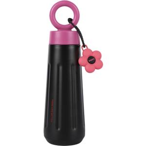 Water bottles kids,316 Stainless steel water bottle, 15 oz Metal water bottle, Sports water bottle Keep Hot&Cold for Running Gym Workout Cycling Kids (black)