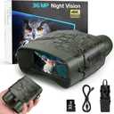 Night Vision Goggles for Hunting, 4K Infrared Night Vision Binoculars with Rechargeable Battery and Anti-Shake Motion Detection for Surveillance Tactical Gear (Green)