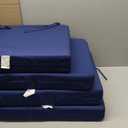 Outdoor Chair Cushions Set of 4,Patio Cushions for Outdoor Furniture,Waterproof Patio Chair Cushions with Ties,Memory Foam Outdoor Seat Cushion,18.5"x16"x3" (Navy)