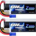 Zeee 6S Lipo Battery 4000mAh 22.2V 100C with EC5 Connector Soft Pack Battery for RC Airplane Helicopter RC Car Truck Tank Drone Racing Hobby(2 Pack)