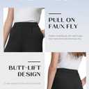 ESOFT Womens Dress Pants 27"/29"/31 Business Work Pants Wide Leg Pull On High Waisted Casual Stretchy Trousers Pockets (X-Small, Black)