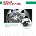 20pcs 33mm x 2-1/2'' Bullet Flanged Lug Nut Covers,ABS Chrome Plastic Push-on Bullet Flanged Lug Nut Covers for Semi Trucks