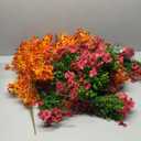 Lnoicy 20 Bundles Artificial Fake Flowers for Outdoor Faux Eucalyptus Flowers for Home Decoration,Fake Plants UV Resistant for Porch/GardenRose Red