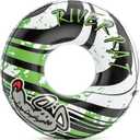 Intex River Rat 48 Inch Inflatable Vinyl Towable Boat Floating Tube Raft for Swimming Pool and Lake in Green Rat or Graffiti Rat Design, Color Varies
