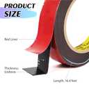 2 x EMITEVER Double Sided Tape 2 Rolls, Heavy Duty Mounting Tape, 16.5FT x 0.94IN Adhesive Foam Tape for Home Office Decor