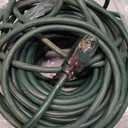 HUANCHAIN Indoor Outdoor Green Extension Cord 50 ft Waterproof, 16/3 Gauge Flexible Cold-Resistant Appliance Extension Cord Outside, 13A 1625W 16AWG SJTW, 3 Prong Electric Cable, ETL
