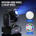 Moving Head DJ Lights, U`King 50W LED Moving Head Light with 7 Gobos 7 Colors and Open White Beam Spotlight by DMX and Sound Activated for Wedding DJ Disco Parties Live Show Church Bar (Set of 4)