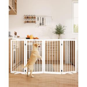 Cideny 32" Extra Tall Free Standing Dog Gate Indoor, Foldable Pet Gate