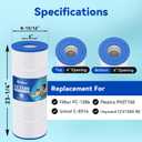 CC1500 Pool Filter Cartridge, Compatible with Hayward X-Stream CC1500, Replaces Hayward CCX1500RE, Pleatco PXST150, Unicel C-8316, Filbur FC-1286, 150 Sq. Ft, Heavy Duty 5 oz+ Trilobal Fabric