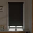 MYshade Cordless Blackout Roller Shades for Windows with Valance, Thermal Insulated UV Blocking Fabric, Cordless Window Blinds for Bedroom & Living Room, Easy Install, 23" W x 72" H, Black
