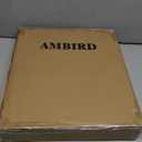 AMBIRD Wooden Step Stool - Two-Step 300 lbs Capacity With Safety Non-Slip Pads and Handles, Bamboo for Bathroom, Kitchen, Dual Height for Adults (Black) (13.2'' H)