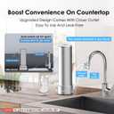 Waterdrop Water Filter for Sink Faucet, NSF/ANSI 42 Certified Countertop Water Filter System, 5-Stage Stainless Steel Faucet, 8000 Gallons, Reduces Heavy Metals and 99% Chlorine, WD-CTF-02(1 Filter)