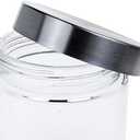 Lawei 6 Pack 27 Oz Clear Glass Jars with Stainless Steel Lids - Glass Food Canister Set Food Storage Jars for Cookie Rice Beans Pasta Snacks