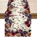 2 x XCHI Flowers Spooky Pumpkin Halloween Table Runner Party Table Decoration for Home Kitchen Dining Holiday Decor 13x60 Inch