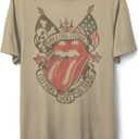 Junk Food Unisex Adult The Rolling Stones Tattoo You Us Tour T-Shirt, Small