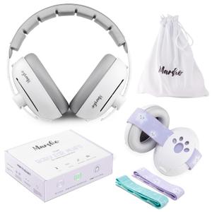 MARSHO 2-in-1 Baby Ear Muffs for Baby Ear Protection  Cute and Comfortable Baby Noise Cancelling Headphones with 2 Headbands and Headphone Strap Newborn Ear Protection Infant Headphones, Adjustable