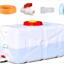 Plastic Portable Water Tank Water Storage Tank for Camping with Spigot Hose Water Container Water Storage Container for Emergency Water Storage Hiking Outdoor (Size:4 Gallon / 15L)