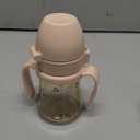 GROSMIMI Flip Top Spill Proof Sippy Cup, PPSU, BPA Free, 6 oz, Stage 2 Straw for Toddlers (Cherry)