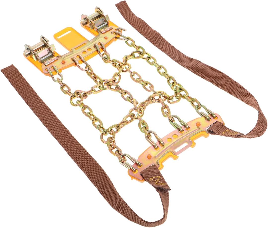 PartyKindom Adjustable -skid Snow Tire Chains for Cars Suvs Pickup Trucks Emergency Traction Chains for Snow Mud Tire