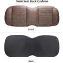 Roykaw Upgraded Luxury Golf Cart Front Seat Cushion, Include Bottom & Backrest Cushion with Plate, Compatible with EZGO TXT/RXV/RXV 2/Freedom Front Seat, Fuller Filling & More Comfortable Rebound
