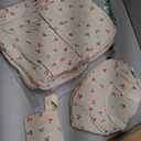 Corduroy School Backpack Girls Kids Teens School Bookbags Schoolbag Set with Lunch Box Pencil Bag