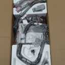 BARWING Stationary Exercise Bike for Home Workout, 5 IN 1 Foldable Indoor Cycling Bike for Seniors, 350LB Capacity, 16-Level Magnetic Resistance, Seat Backrest Adjustments (App-X2-Grey)