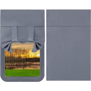Door Window Shade Cover Privacy Screen Door Curtains for Rv Door Window Insulated Tie up Camper Window Shades for Travel Trailer Motor Home (Gray)
 26,2" X 74"