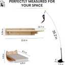 Snuggle & Play Cat Wall Shelves & Climbing System Modern Furniture Set with 3 Steps & Perch for Indoor Cats, Includes Wand Toy