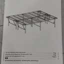 Amazon Basics Bed Frame with Storage, Foldable Metal Platform, Sturdy Steel, No Box Spring Needed, 18 Inches High, Tool-Free Setup, King Size, Black