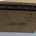 Vinyl Record Players Vintage Turntable with Speakers Belt-Driven Turn Tables Support 3-Speed, Bluetooth Wireless Playback, Headphone, AUX-in, RCA Line LP Phonograph Auto Stop Retro Black