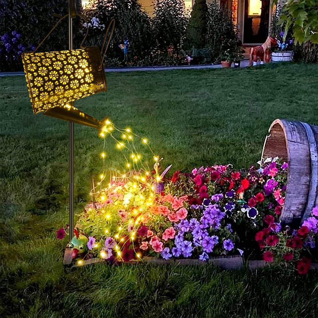 2 x 90 LED Solar Watering Can with Lights, Waterproof Large Hanging Lantern Landscape Solar Lights Outdoor Garden Decor for Outside Yard Porch Gardening Gifts for Mom Birthday Mother's Day