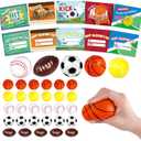 Shemira 30 Pack Valentine's Day Cards for Kids with Mini Sport Balls for School Classroom Valentine's Gifts Exchange, Squeeze Foam Balls for Valentine's Party Favors, Valentine's Prizes for Kids