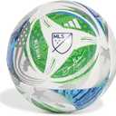 adidas Messi Mini Soccer Ball (4, White/Green/Glory Blue/Solar Blue/MLS 2026)