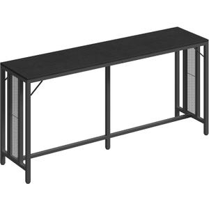 YATINEY 70.9" Bar Table, Long Counter Bar Height Table, Rectangular Bar Pub Table with Metal Frame, for Dining Room, Living Room, Kitchen, Balcony, Black BT13BB, 70.9" L x 15.7" W x 35.8" H