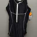 beautyin Womens One Piece Swimsuit Zip Up Athletic Bathing Suit Racerback Training Swimwear Medium